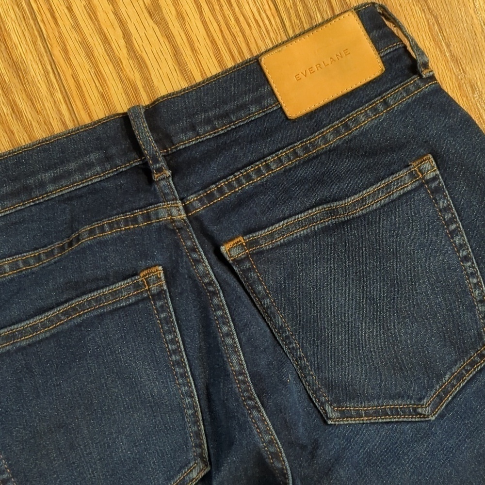 Dark wash skinny ankle jeans size 27 Tall mid-rise with stretch Everlane - Picture 6 of 8